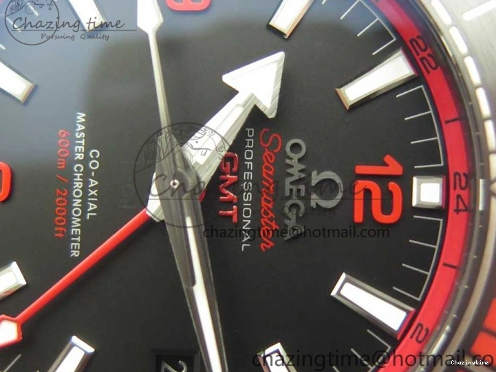 0209 Trendy Planet Ocean 45.5mm Deep Black red Real Ceramic VSF 1:1 Best Edition on Black Nylon Strap A8906 Super Clone 7986